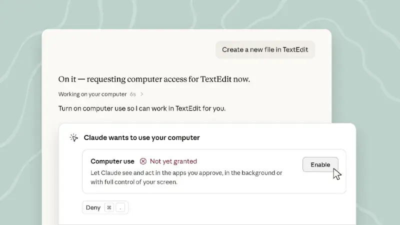 Anthropic, Claude’un Claude Cowork ve Claude Code üzerinden bilgisayarı arka planda kullanabilmesini sağlay…