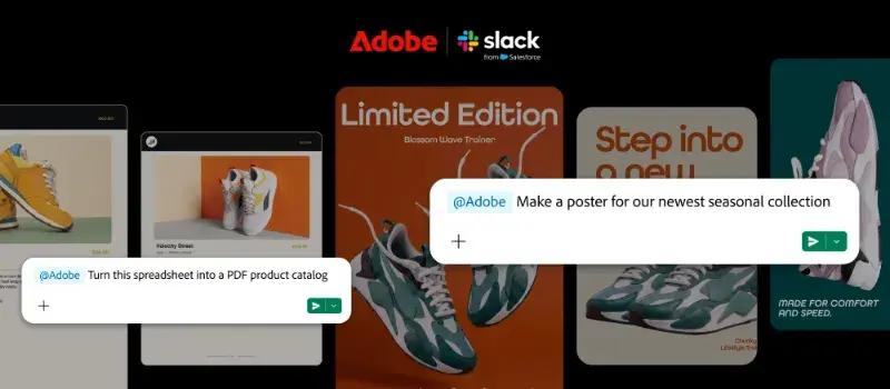 Adobe, Slack içinde Adobe for Slack uygulamasını duyurdu.