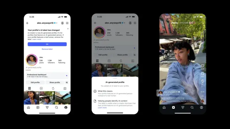 Instagram, yapay zekâyla oluşturulan kişileri merkeze alan hesaplar için “AI creator” etiketini “AI-generat…